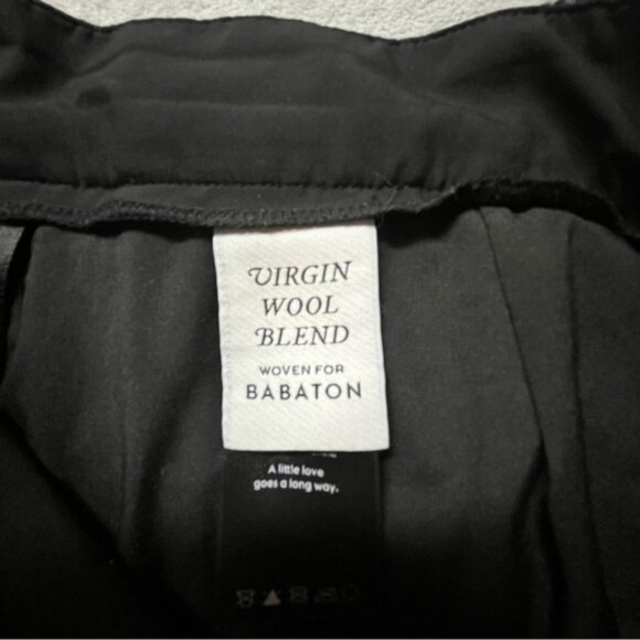 Babaton Pull On Dark Grey Herringbone Wool Blend Lined Ankle/Cropped Dress Pants - Picture 5 of 14